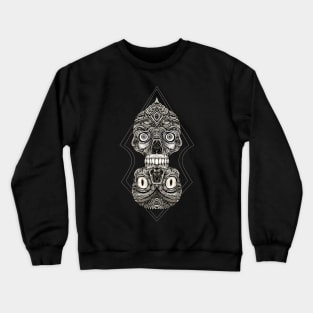 Dual Asian Tattoo Skulls Crewneck Sweatshirt